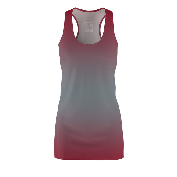 ThatXpression Fashion B2S Gray Red Designer Tunic Racerback Dress