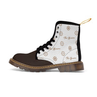 ThatXpression Fashion's Elegance Collection X2 White and Brown Men's Boots