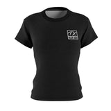 ThatXpression Fashion Train Hard Badge Black Women's T-Shirt-RL