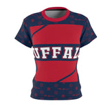 ThatXpression Elegance Women's Navy Red Buffalo S12 Designer T-Shirt