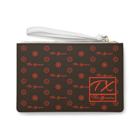 ThatXpression Fashion's Elegance Collection Brown and Orange Designer Clutch Bag
