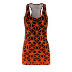 ThatXpression Fashion B2S Orange Black Designer Tunic Racerback Dress