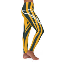 ThatXpression Fashion Green Gold Savage Themed Spandex Leggings-RL2