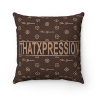 ThatXpression Fashion Arial Brown and Tan Designer Square Pillow Case