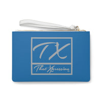 ThatXpression Fashion's Elegance Collection Gray & Blue Detroit Designer Clutch Bag