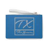 ThatXpression Fashion's Elegance Collection Gray & Blue Detroit Designer Clutch Bag
