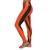 ThatXpression Fashion Black Orange Savage Themed Spandex Leggings-RL2