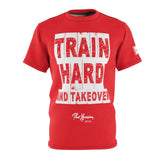 ThatXpression Fashion Train Hard & Takeover Red Unisex T-Shirt U09NH