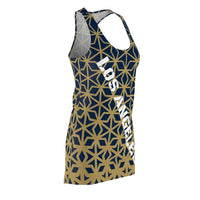 ThatXpression Fashion D'Cut Los Angeles Navy Gold Designer Tunic Racerback