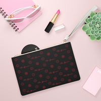 ThatXpression Fashion's Elegance Collection Red and Black Designer Clutch Bag