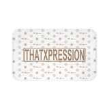 ThatXpression Fashion White and Tan Center Brand Bathroom Bath Mat