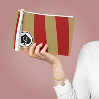 Queen Of Spades Collection Red Gold Clutch Bag