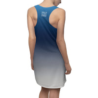 ThatXpression Fashion B2S Blue Gray Designer Tunic Racerback Dress