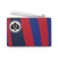 Queen Of Spades Collection Blue Red Clutch Bag