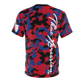 ThatXpression Fashion Navy Red Black Ultimate Camo Themed Unisex T-shirt XZ3T