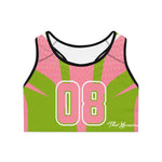 ThatXpression's Pink and Green Ai4 Sports Bra