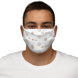 ThatXpression Fashion's Elegance Collection White and Tan Face Mask