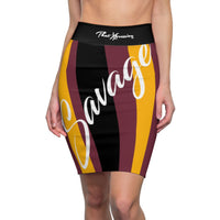 ThatXpression Fashion Washington Savage Striped Themed Women's Pencil Skirt 7X41K