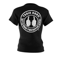 ThatXpression Fashion Train Hard Badge Black Women's T-Shirt-RL
