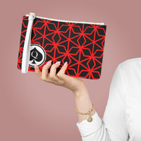 Queen Of Spades Collection Black Red Clutch Bag