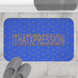ThatXpression Fashion Royal and Tan Center Brand Bathroom Bath Mat