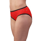 ThatXpression Fashion's Elegance Collection Tan and Red Women's Briefs