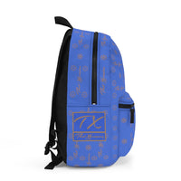 ThatXpression Fashion's TX75 Elegance Collection Designer Royal and Tan Backpack