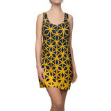 ThatXpression Fashion B2S Yellow Navy Designer Tunic Racerback Dress