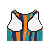 ThatXpression Miami Striped Sports Bra