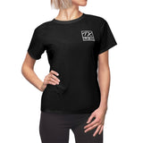 ThatXpression Fashion Train Hard Badge Black Women's T-Shirt-RL