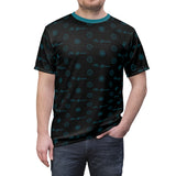 ThatXpression Elegance Men's Black Teal S12 Designer T-Shirt