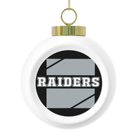 Raiders Festive Christmas Ball Ornament With Ribbon