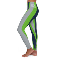 ThatXpression Fashion Navy Green Savage Themed Spandex Leggings-RL2