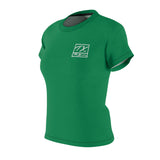 ThatXpression Fashion Train Hard Badge Green Women's T-Shirt-RL