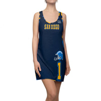 ThatXpression Fashion San Diego Home Team Camo Racerback Jersey Dress