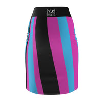 ThatXpression Fashion Purple Black Striped Women's Pencil Skirt 7X41K
