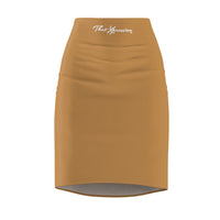ThatXpression Fashion Gold Women's Pencil Skirt 1YZF2