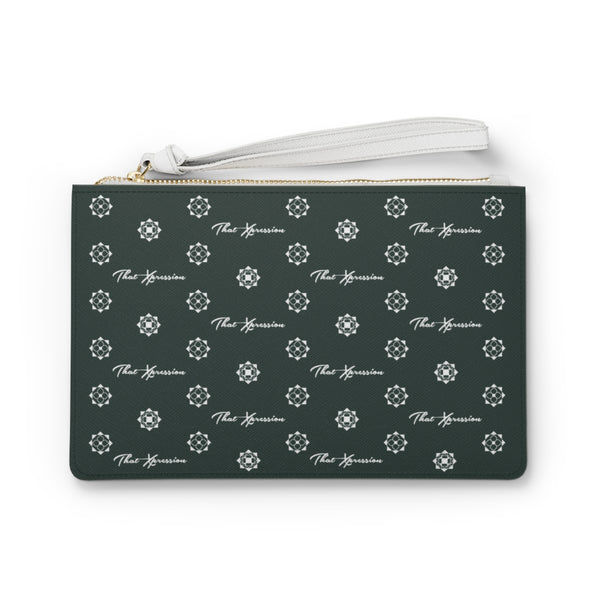 ThatXpression Fashion's Elegance Collection Green and White Designer Clutch Bag