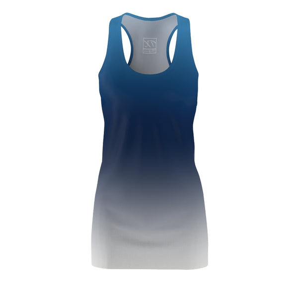 ThatXpression Fashion B2S Blue Gray Designer Tunic Racerback Dress