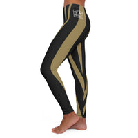 ThatXpression Fashion Black Gold Savage Themed Spandex Leggings-RL2