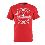 ThatXpression Fashion Train Hard & Takeover Chain Red Unisex T-Shirt CT73N
