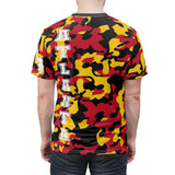 ThatXpression Fashion Ultimate Camo Red Gold Black Unisex T-shirt JU23I