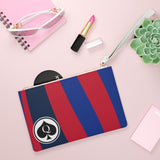 Queen Of Spades Collection Blue Red Clutch Bag