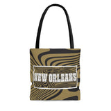 ThatXpression Gym Fit Multi Use New Orleans Themed Swirl Black Gold Tote bag