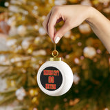 Kansas City Nation Festive Christmas Ball Ornament With Ribbon