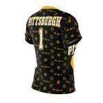 ThatXpression Elegance Women's Black Yellow Pittsburgh S12 Designer T-Shirt