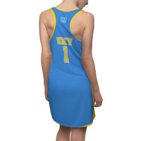 ThatXpression's Women's League Baller SKY Racerback Jersey Themed Dress