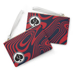 Queen Of Spades Collection Navy Red Clutch Bag