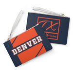 ThatXpression Fashion's Elegance Collection Orange & Blue Denver Designer Clutch Bag