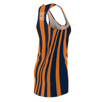 ThatXpression Fashion Crimson Orange Blue Enlarged Auburn Racerback Dress